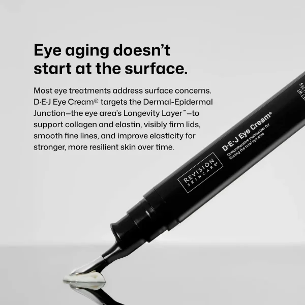 Revision Skincare DEJ Eye Cream showing applicator and cream