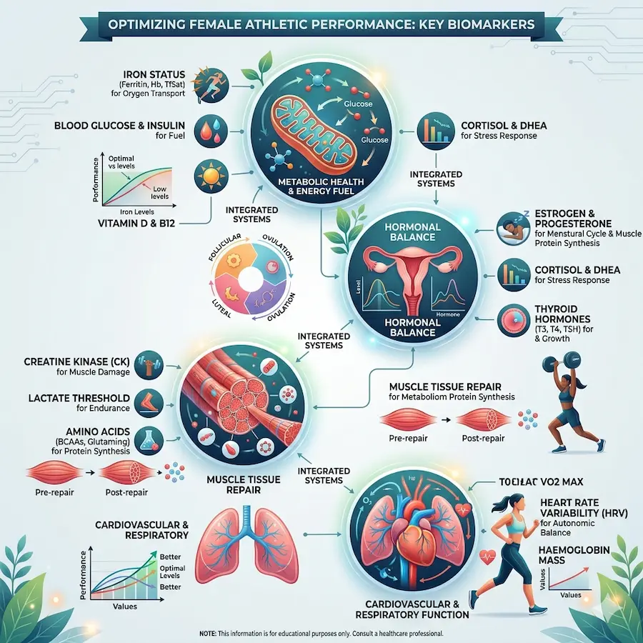 Infographic Woman’s performance-Key Biomarkers