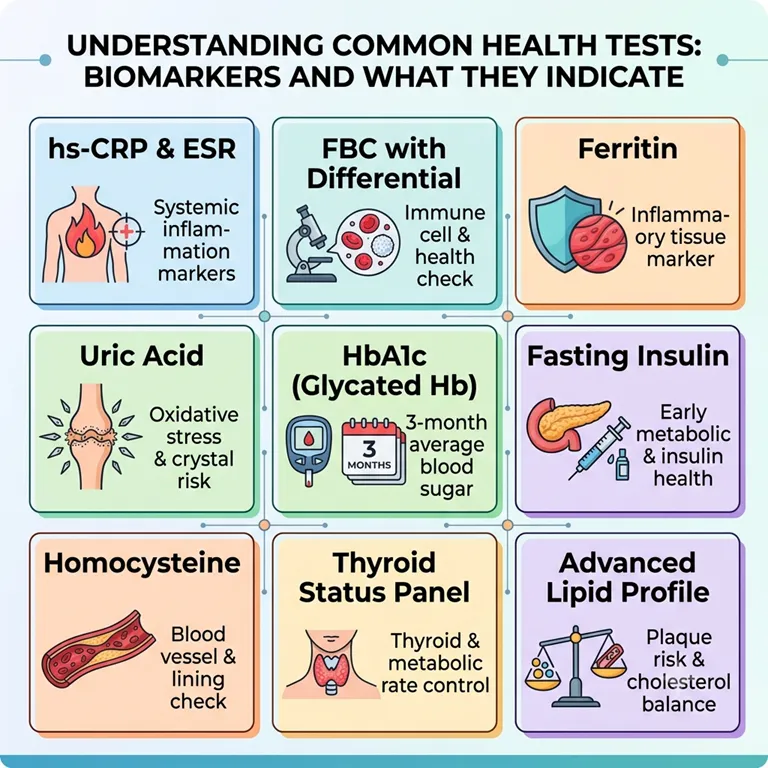 Infographic Common Biomarkers for inflammation