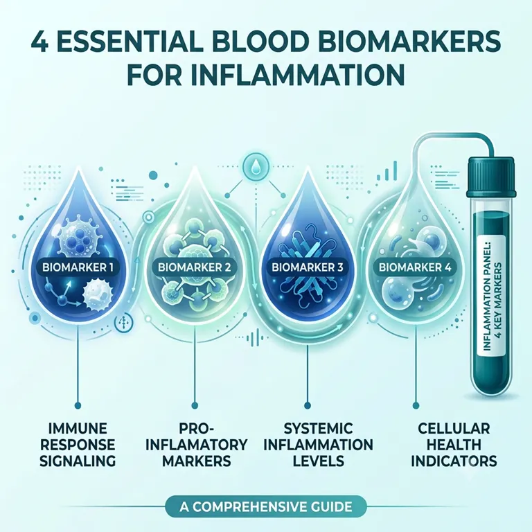 Infographic of 4 Blood Markers for Inflammation